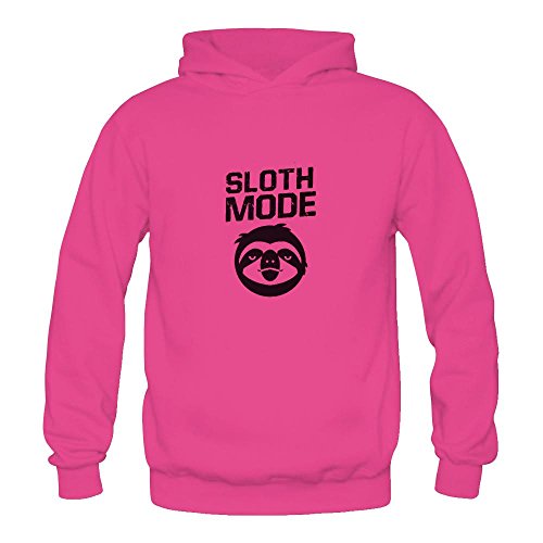 ZHEIUU Women's Sloth Mode Pink Hoodie 