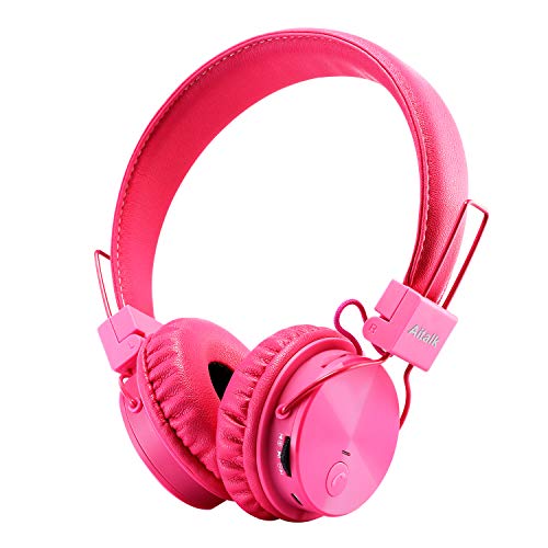 Wireless Wired Comfortable Foldable Headset ，Bluetooth Headphones with SD Card FM Radio in-line Volume Control Microphone, Hi-Fi Stereo Earphones for PC/Phones