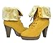 DREAM PAIRS Women's Fashion Fur Lined Lace Up Chunky Heel Wedge Platform Winter Ankle Boots