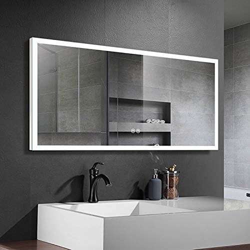 pic Modern Bathroom Mirrors For Sale dp home large horizontal rectangle mirror led illuminated backlit wall mount bathroom vanity mirrors hotel office bar mirror 55 x 28 inch e n031 d