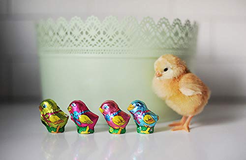 Madelaine Solid Premium Milk Chocolate Easter Baby Chicks Wrapped In Colorful Italian Foils (1 LB)