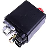 Heavy Duty Air Compressor Pressure Switch Control Valve 90 PSI -120 PSI Black