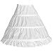 Edress Girls' 3 Hoops Petticoat Full Slip Flower Girl Crinoline Skirt (fits4-10 years)