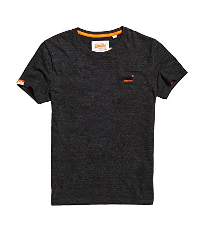 Superdry Mens Orange Label Vintage Embroidery T-Shirt Dark Smoke Grit Grey XL