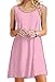 GABREBI Women's Casual Loose T-Shirt Dress Sleeveless Summer Tank Plus Size Swing Dresses