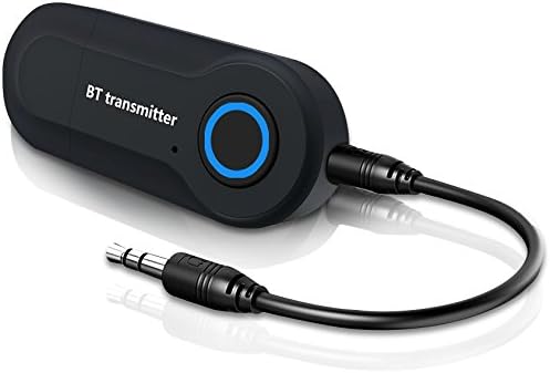 Bluetooth Transmitter, 2-In-1 Wireless 3.5mm Audio Adapter with Stereo Output, for TV, Home Audio System, iPod, MP3, CD Player ,Car and PC
