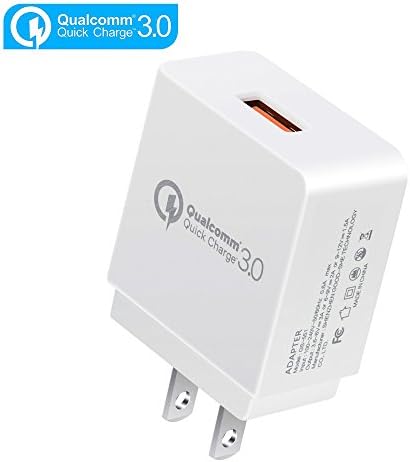 Wall Charger Quick Charge 3.0 KOZOPO 18W Travel Phone Charger Plug Fast AC Power Adapter Charging Station (QC2.0 Compatible) for iPhone X / 8 /7/6/ Plus/iPad Samsung, Note, LG, HTC and More(White)