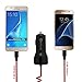 BitTrendx, Fast Adaptive Smart IQ+ Car Charger With Tangle-Free Coiled Micro USB Cable for Samsung Galaxy S7 S6 S5 S4 S3 J7 Prime Google Nexus 5 7 and Additional USB Port (Black)