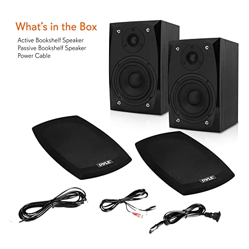 HiFi Desktop Bookshelf Speakers Pair 300 Watt Powered Bluetooth