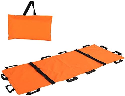 QETU Folding Stretcher - Transfer Blanket with Handles Reusable - for Body Lift, Turning, Sliding, Moving - for Caregiver, Family Aid, Bedridden Elderly
