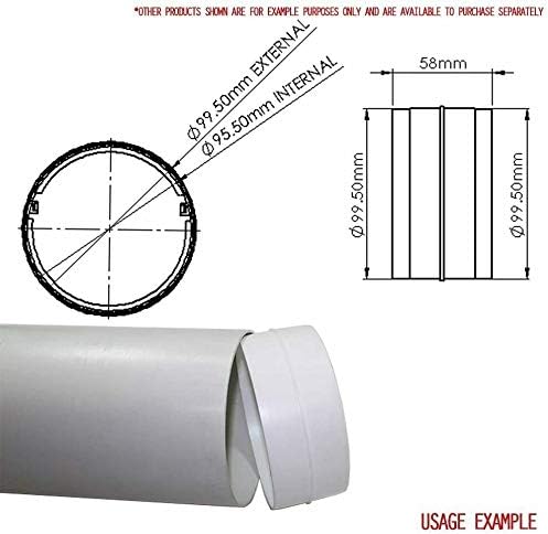 Ariati UK Connector with Backdraught Shutter 100mm - 4-inch Non-Return Valve Damper Flap to Connect Duct Pipe or Flexible Ducting Hose Backdraft Stopper - Image 4