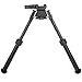 Rifle Bipod CNC QD Tactical Picatinny Rail 6.5 - 9 inch Bipod Flat Adjustable (Black)