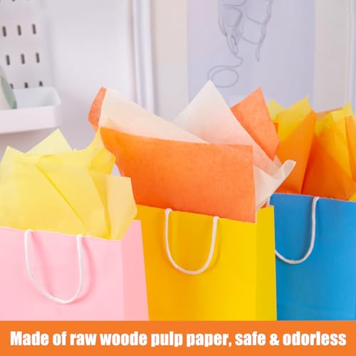 TOXOY 360 Sheets Assorted Colored Tissue Paper, Tissue Paper for Gift Bags Art Tissue Paper Bulk for Gift Wrapping Crafts Wedding Birthday Party