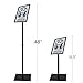Adjustable Heavy Duty Pedestal Sign Holder - 8.5x11 Inch Vertical & Horizontal Poster Stand with Heavy Square Base for Display, Advertisement & Outdoor Signs