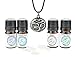 Wild Essentials Pewter Aum Om Necklace Essential Oil Diffuser Kit With Lavender, Lemongrass, Peppermint, Orange Oils, 6 Refill Pads, Calming Aromatherapy Gift Set, Customizable Color Changing, Perfume