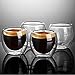 Gmark Espresso Cups Shot Glass 2.7-Ounce Coffee Set of 4 -Double Wall Thermo Insulated GM2028