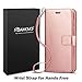 AMOVO [Upgraded] Case for iPhone Xs Max [2 in 1] iPhone Xs Max Wallet Case Detachable [Wireless Charging] [Vegan Leather] iPhone Xs Max Flip Case with Gift Box Package (XSMAX (6.5'') Rosegold)