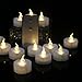 Youngerbaby 12pcs Warm White Flameless Led Tealights Candle with Remote Control Realistic Flicker Battery Operated Tea Light Candles for Wedding Party Christmas Garden Night Lights Table Centerpiece
