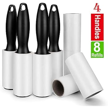 480 Sheet Extra Sticky Lint Roller - Pet Hair Remover for Clothes - 4 Handles + 8 Refills Pack