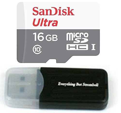 16GB 16G Class 10 Sandisk Micro SDXC Ultra MicroSD TF Flash Memory Card works with Holy Stone F181 RC Quadcopter Drone Camera w/ Everything But Stromboli Memory Card Reader