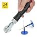 Lenmumu 6MM Tyre Repair Plug Patch and Tire Repair Stitcher, Tire Repair Tool Kits for Auto Car Motorcycle Bike Bicycle Scooter (24 Pcs Tire Patches + 1 Tire Repair Stitcher)
