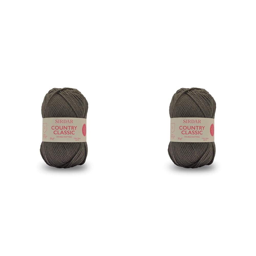 Sirdar Country Classic DK Double Knitting, Khaki Green (859), 50g (Pack of 2)
