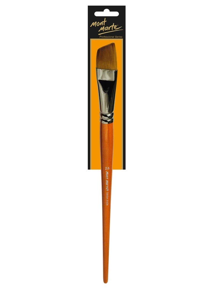 Mont Marte Artist Brush Taklon Angle, Natural, 24
