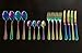 Lightahead 16pcs Rainbow colored Iridescent Stainless Steel Flatware Tableware Cutlery Set (Multicolored)