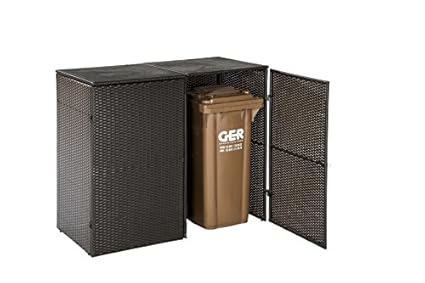 Mülltonnenabdeckung 2er Mülltonnenbox Abfalltonnenbox