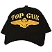 Black US Navy Top Gun Embroidered Ball Cap - Adjustable Hat
