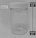 CLEARVIEW CONTAINERS Plastic Storage Jars with Leak Proof Lids, BPA Free, Hand Wash Only (16oz Jar, 6PK)