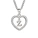 Wintefei Concise Hollowed Heart Alphabet Unisex Necklace Jewelry Neck Chain Pendant Decor