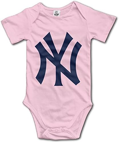 CYSKA Yankees Logo Short Sleeve Romper Outfits For 6-24 Months Newborn Baby Size 6 M Pink
