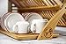 Earth's Dreams Bamboo Foldable Dish Drying Rack - Dual Tier for Plates Collapsible Dish Drying Rack - Kitchen Counter Wooden Dish Rack - Compact, Space Saver - Ideal Gift