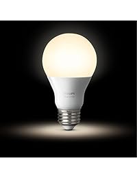 Philips Hue blanco A19 equivalente a 60 W LED de intensidad regulable foco inteligente Kit de iniciación (2 A19 bombillas de 60 W), color blanco y 1 puente, funciona con Alexa, asistente de Apple HomeKit, y  (reacondicionado certificado)