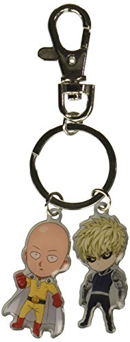 One Punch Man - SD Saitama & Genos Metal Keychain Anime Keychain