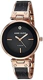 Anne Klein Women's AK/2512GYRG Diamond-Accented Rose Gold-Tone and Grey Marbleized Bangle Watch
