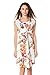 Bearsland Women's Maternity and Nursing Short Sleeves Floral Dress Whtie Size M