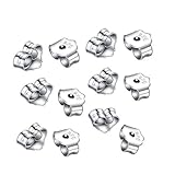 20pcs x Authentic Sterling Silver Butterfly Earring Safety Back Earnut 5x4.5mm #ss174