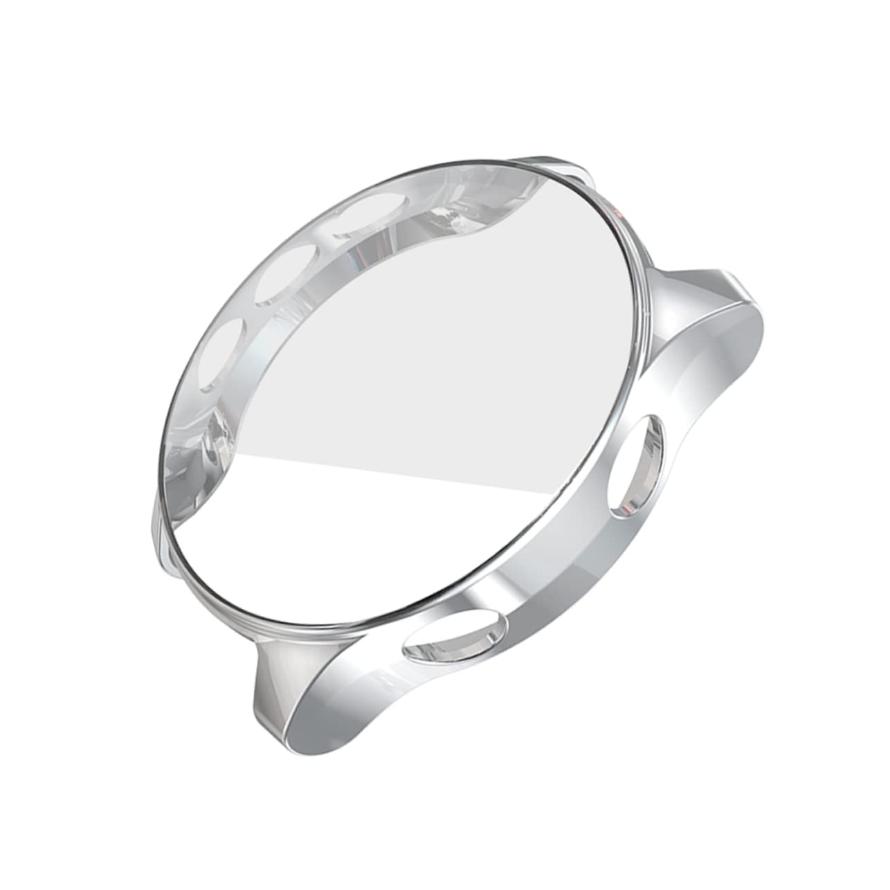 KONTONTY Electroplating Protective Watch Case Cover Compatible with Garmin Forerunner Smartwatch Flexible Tpu Shell Scratch Resistant Silver
