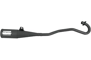 DG Performance 04-2107 - RCM Steel Exhaust with Headpipe - Black fits Honda ATC 200E Big Red (1982-1984)