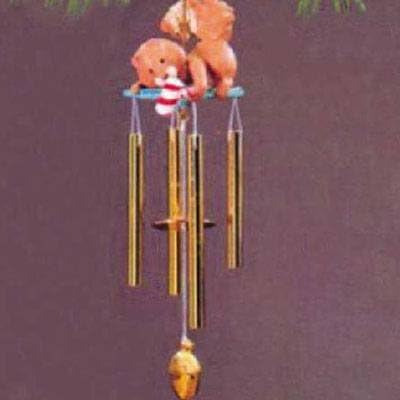 1990 Hallmark QX436-6, "Chiming In" Keepsake Ornament with Ringing Chimes