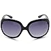 AMZTM Women Polarized Sunglasses Classic Simple Driving Shades Retro Oversized Goggles All-match Large Frame Eyewear -Black