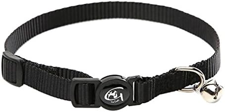 Loria Nylon Adjustable Cat Collar with Bell Reflective Cat Collar Pet Puppy Neck Belt Rope Fabric Cord