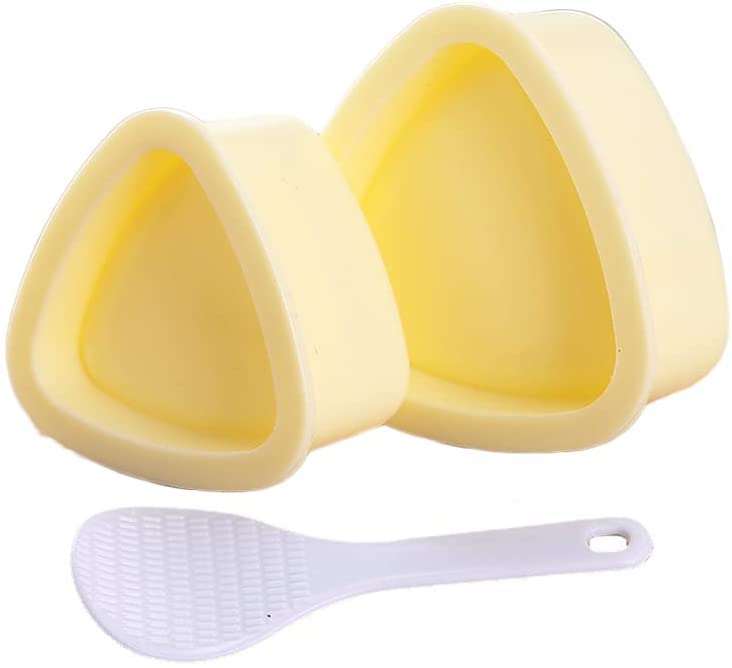Docache Sushi Plastic Mold, 2 Pcs Sushi Molds Set, Sushi Mold Maker, Sushi Molds Kids, Triangle Sushi Mold, DIY Tool Rice Ball, Onigiri Maker, Sushi DIY Tools, for Party Dessert, Rice Ball DIY