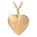 U7 I Love You Necklace that Hold Pictures 18K Gold Plated Heart Pendant Women Photo Locket Jewelry