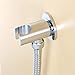 Hand Held Shower Head Holder with Hose Connector Shower Wand Holder Wall Mount,Handheld Shower Handle Sprayer Holder Shower Hose Adapter Shower Elbow with Spray Head Bracket Replacement Chrome
