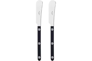 Sabre Paris - Set of 2 Spreader Knives 5.5 inches - Bistrot Collection - Perfect for Butter, Tapenades, Spreads - Stainless S