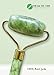 Health 100 Jade Roller for Face - Deluxe Facial Massager for Brighter Skin - Natural Anti Aging Therapy For Eye, Face and Neck - Includes Gua Sha Scraper, Burlap Bag, Guide for Younger Looking Skin