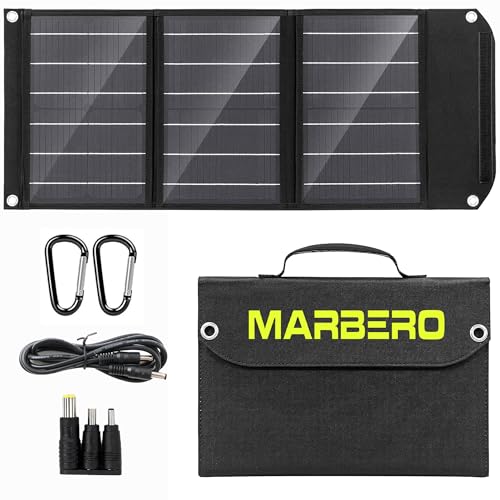 MARBERO Faltbares Solarpanel 30W 16,5V USB/Type-C/DC Ausgang für Outdoor